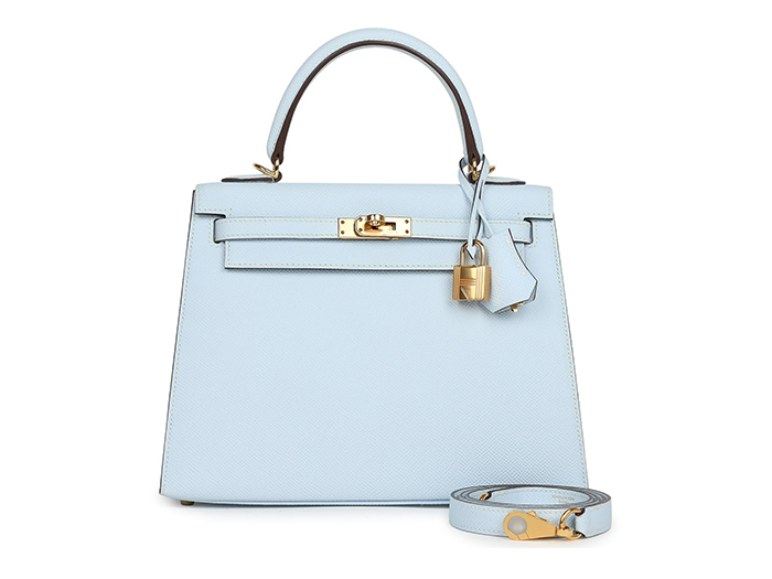 Túi Hermès Kelly Sellier 25 Bleu Brume Epsom Gold Hardware