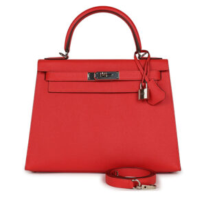 Túi Hermès Kelly Sellier 28 Rouge Tomate Epsom Palladium Hardware