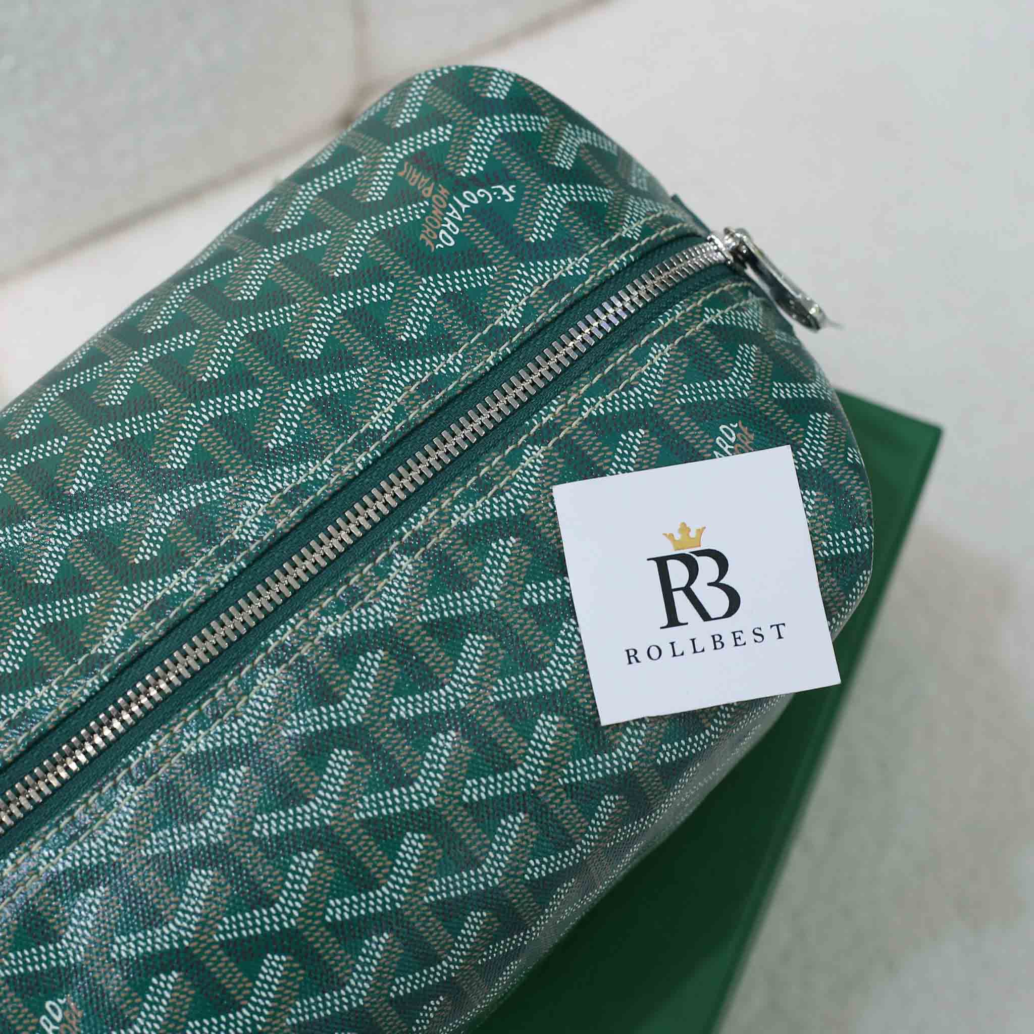 Túi Nam Goyard Boeing 25 Toilet Bag Green