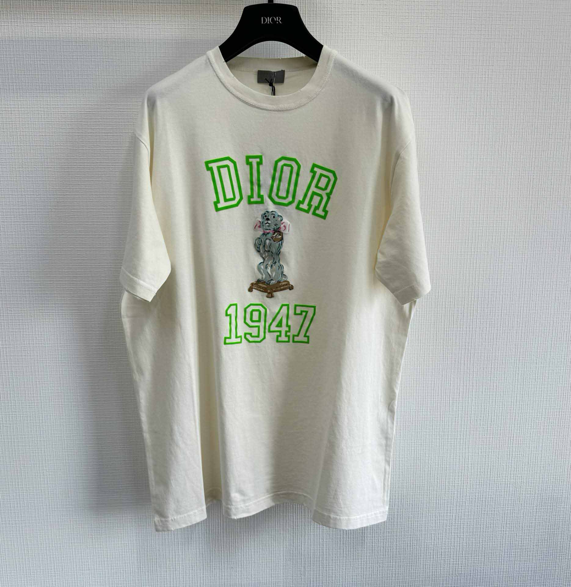 Áo Dior Relaxed-Fit Bobby T-shirt White Slub Cotton Jersey