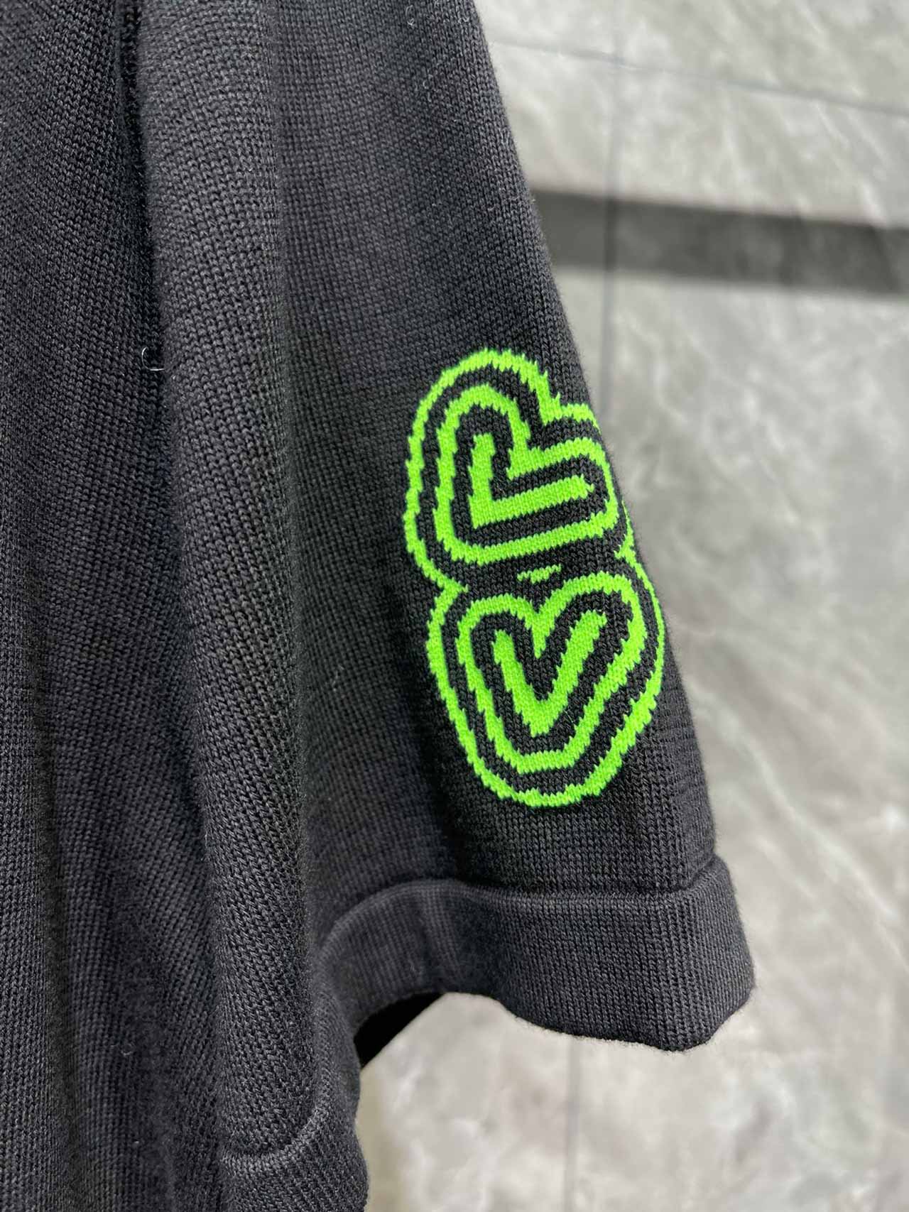 Áo Louis Vuitton Black & Neon Green '1854'