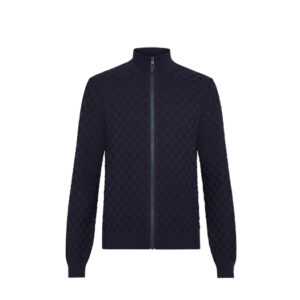 Áo Louis Vuitton Damier Signature Zip-Through Cardigan Dark Night Blue
