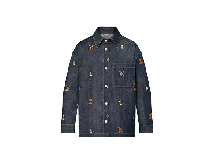 Áo Louis Vuitton Embroidered Henry Taylor Denim Overshirt