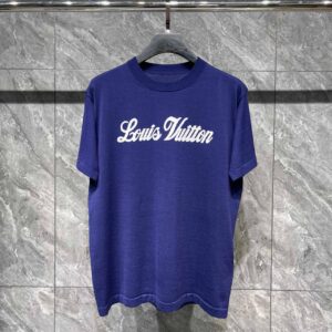 Áo Louis Vuitton Graphic Short-Sleeved Crewneck Indigo