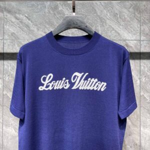 Áo Louis Vuitton Graphic Short-Sleeved Crewneck Indigo