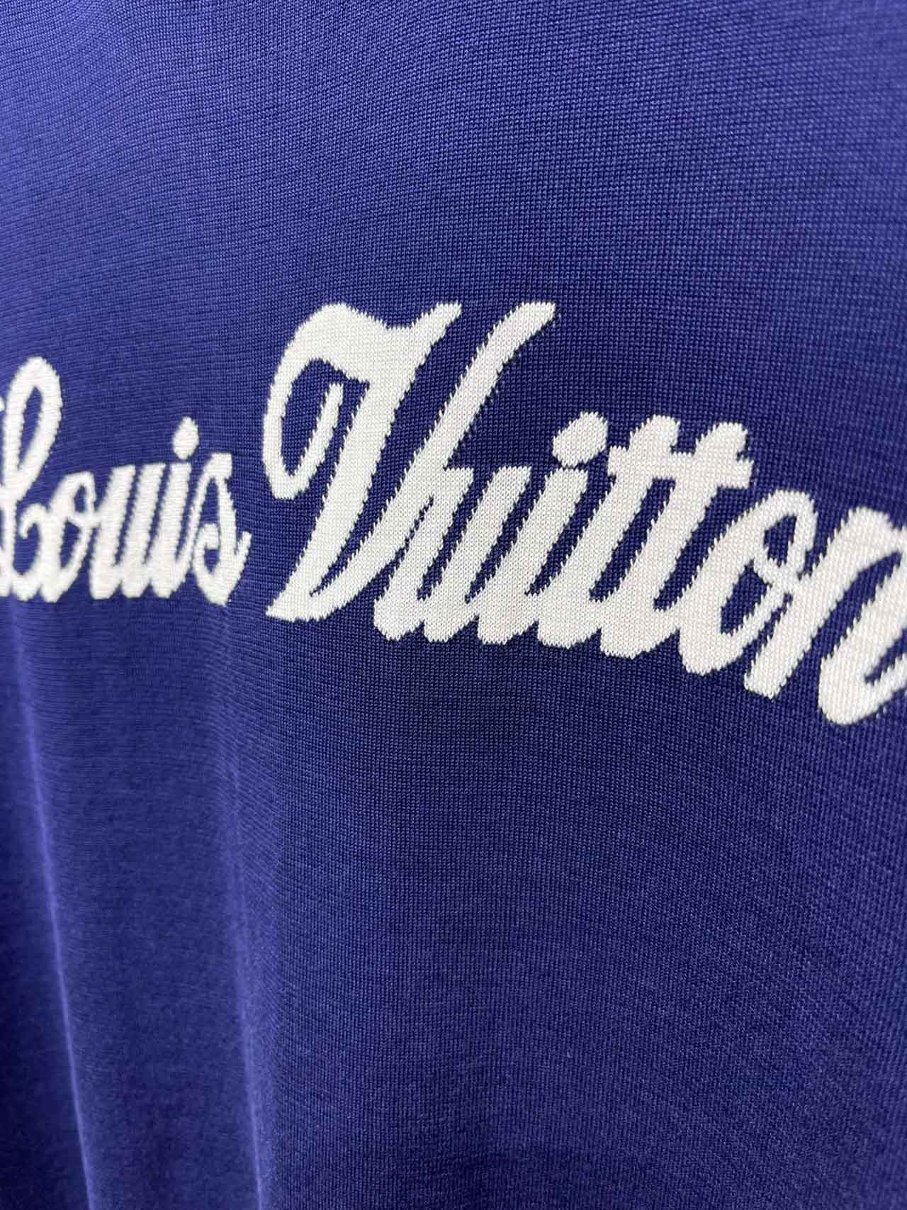 Áo Louis Vuitton Graphic Short-Sleeved Crewneck Indigo