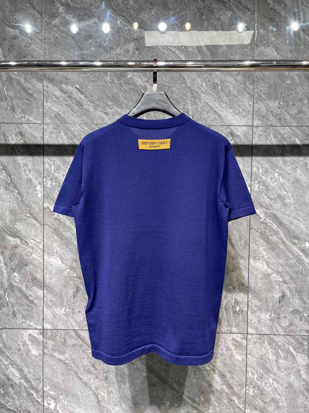 Áo Louis Vuitton Graphic Short-Sleeved Crewneck Indigo