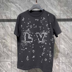 Áo Louis Vuitton LV Spread Embroidery T-Shirt Black