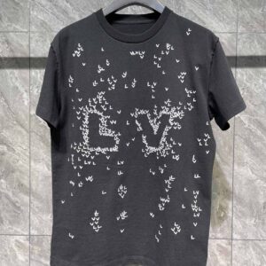 Áo Louis Vuitton LV Spread Embroidery T-Shirt Black