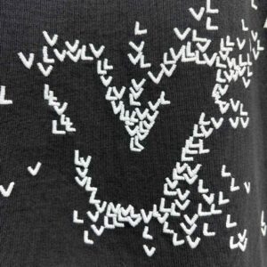 Áo Louis Vuitton LV Spread Embroidery T-Shirt Black