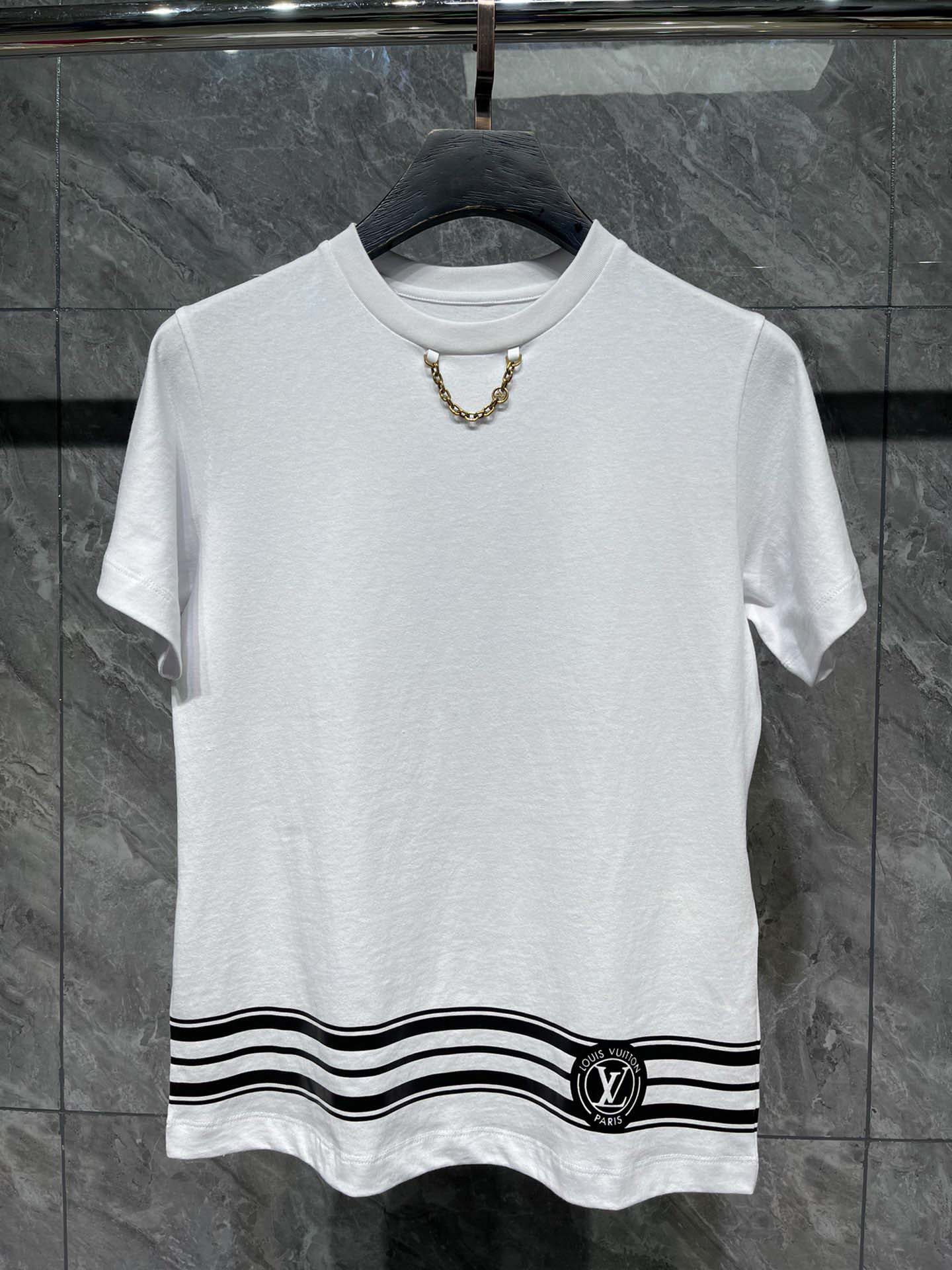 Áo Louis Vuitton LV Stripe T-Shirt White