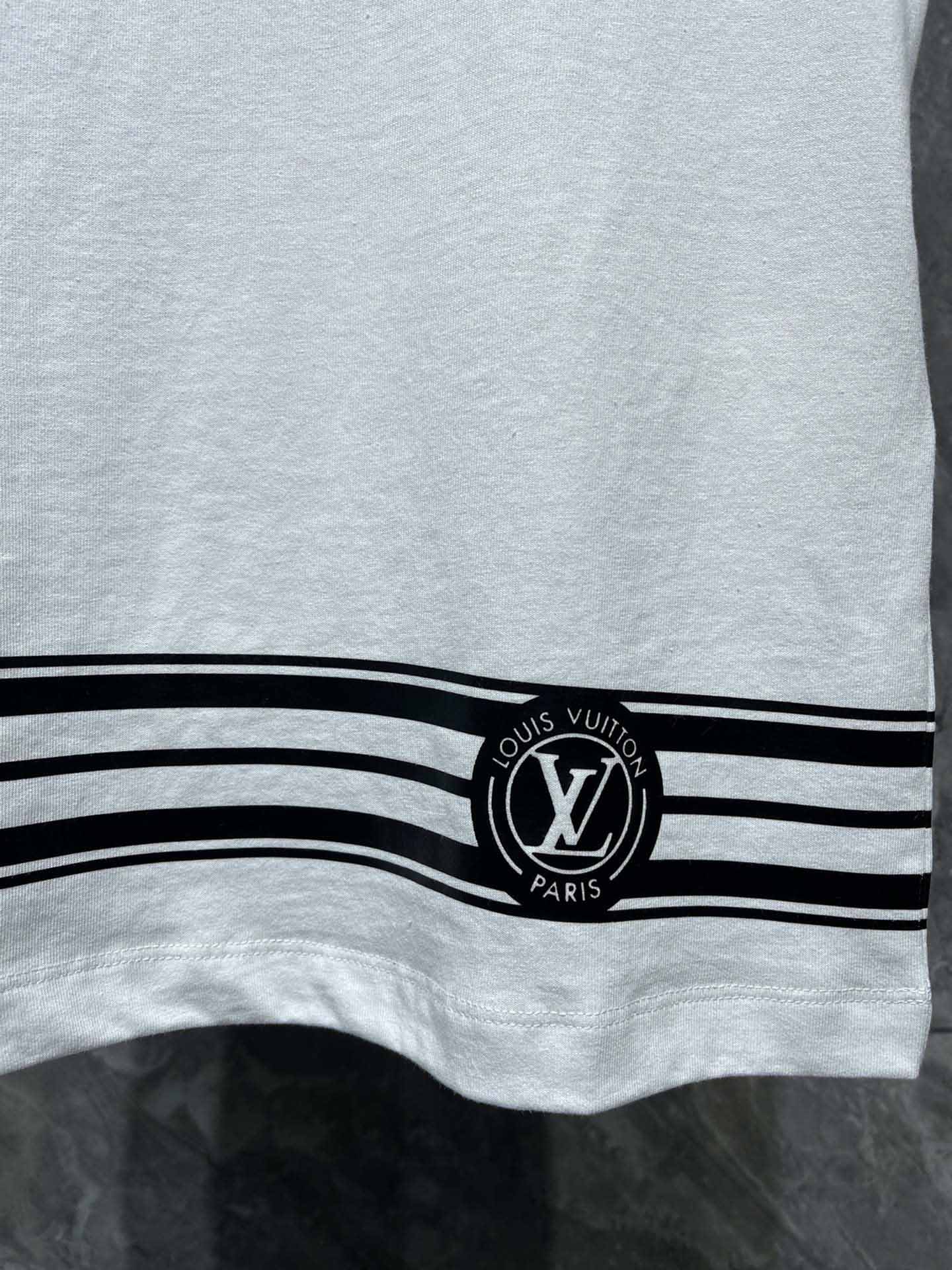 Áo Louis Vuitton LV Stripe T-Shirt White