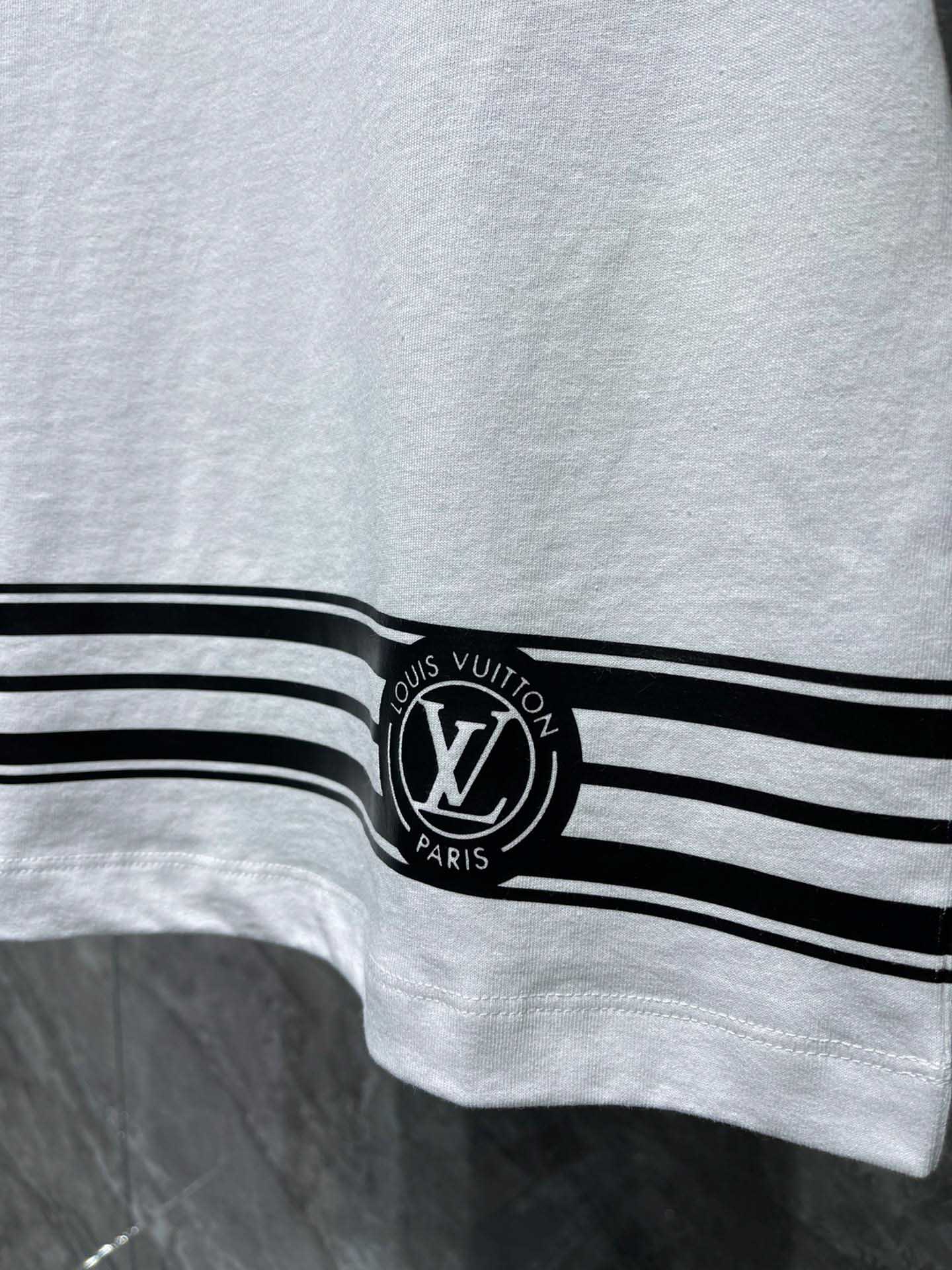 Áo Louis Vuitton LV Stripe T-Shirt White