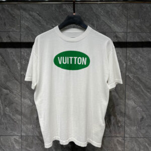Áo Louis Vuitton White & Green 'Vuitton Oval' T-Shirt