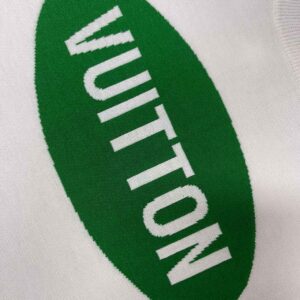 Áo Louis Vuitton White & Green 'Vuitton Oval' T-Shirt