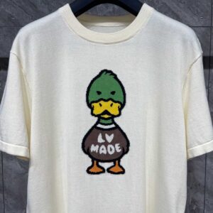 Áo Louis Vuitton x Nigo Intarsia Jacquard Duck Short-Sleeve Crewneck