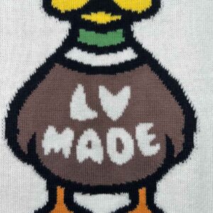 Áo Louis Vuitton x Nigo Intarsia Jacquard Duck Short-Sleeve Crewneck