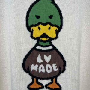 Áo Louis Vuitton x Nigo Intarsia Jacquard Duck Short-Sleeve Crewneck