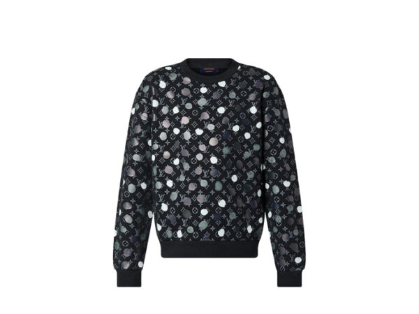 Áo Louis Vuitton x Yayoi Kusama Infinity Dots Printed Crewneck Black
