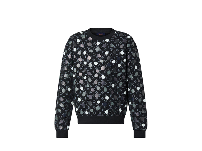 Áo Louis Vuitton x Yayoi Kusama Infinity Dots Printed Crewneck Black