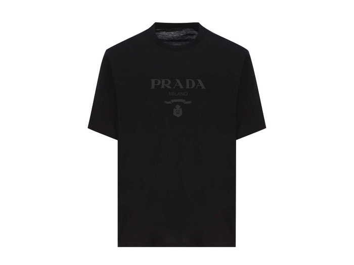 Áo Phông Prada Black Logo Print