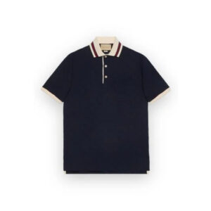 Áo Polo Gucci GG Stretch Cotton Dark Blue