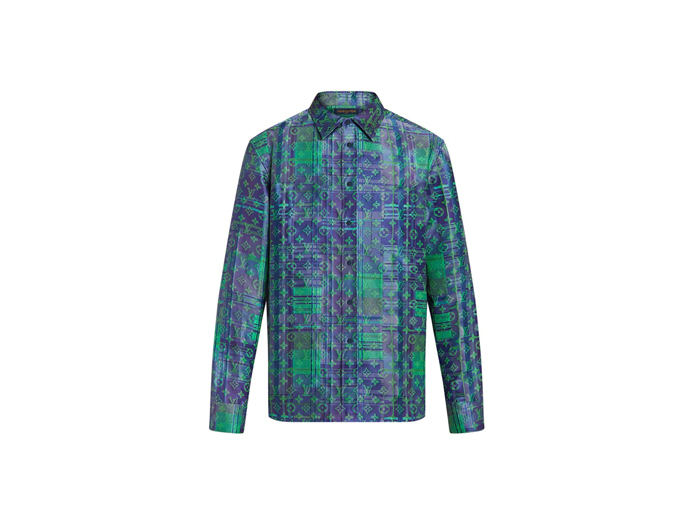 Áo Sơ Mi Louis Vuitton Monogram Neon Check Oversized Business Shirt