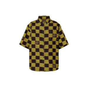 Áo Sơ Mi Louis Vuitton Sleeved Damier Wool Yellow