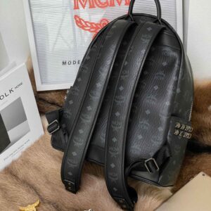 Balo MCM Stark Studs Backpack Visetos Black Medium