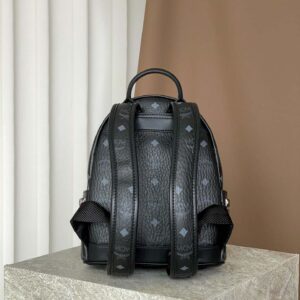 Balo MCM Stark Studs Backpack Visetos Black Mini