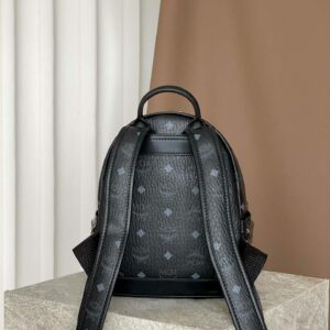 Balo MCM Stark Studs Backpack Visetos Black Mini