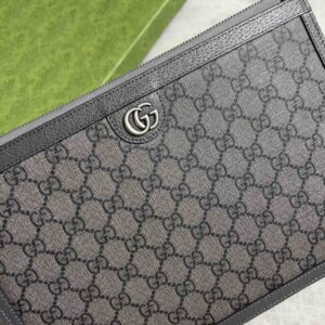 Clutch Gucci Ophidia Cầm Tay Xám Ghi Họa Tiết Monogram