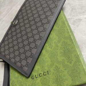 Clutch Gucci Ophidia Cầm Tay Xám Ghi Họa Tiết Monogram