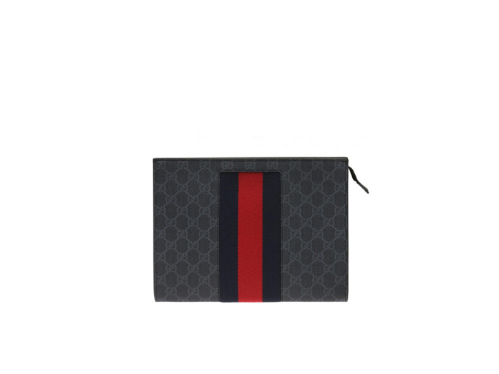 Clutch Nam Gucci Gg Supreme Web Black Tag Xanh Đỏ