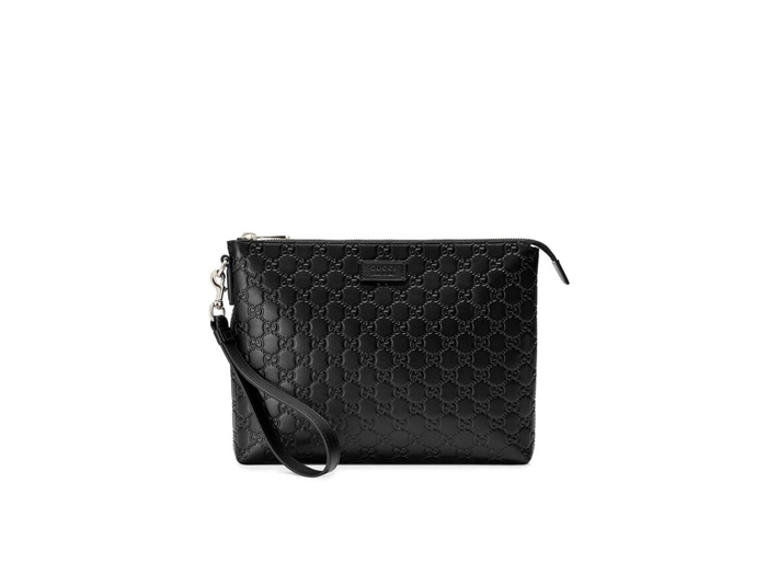 Clutch Nam Gucci Màu Đen Hoạ Tiết Logo Chìm