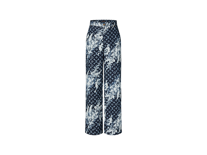 Quần Louis Vuitton Printed Monogram Flower Denim