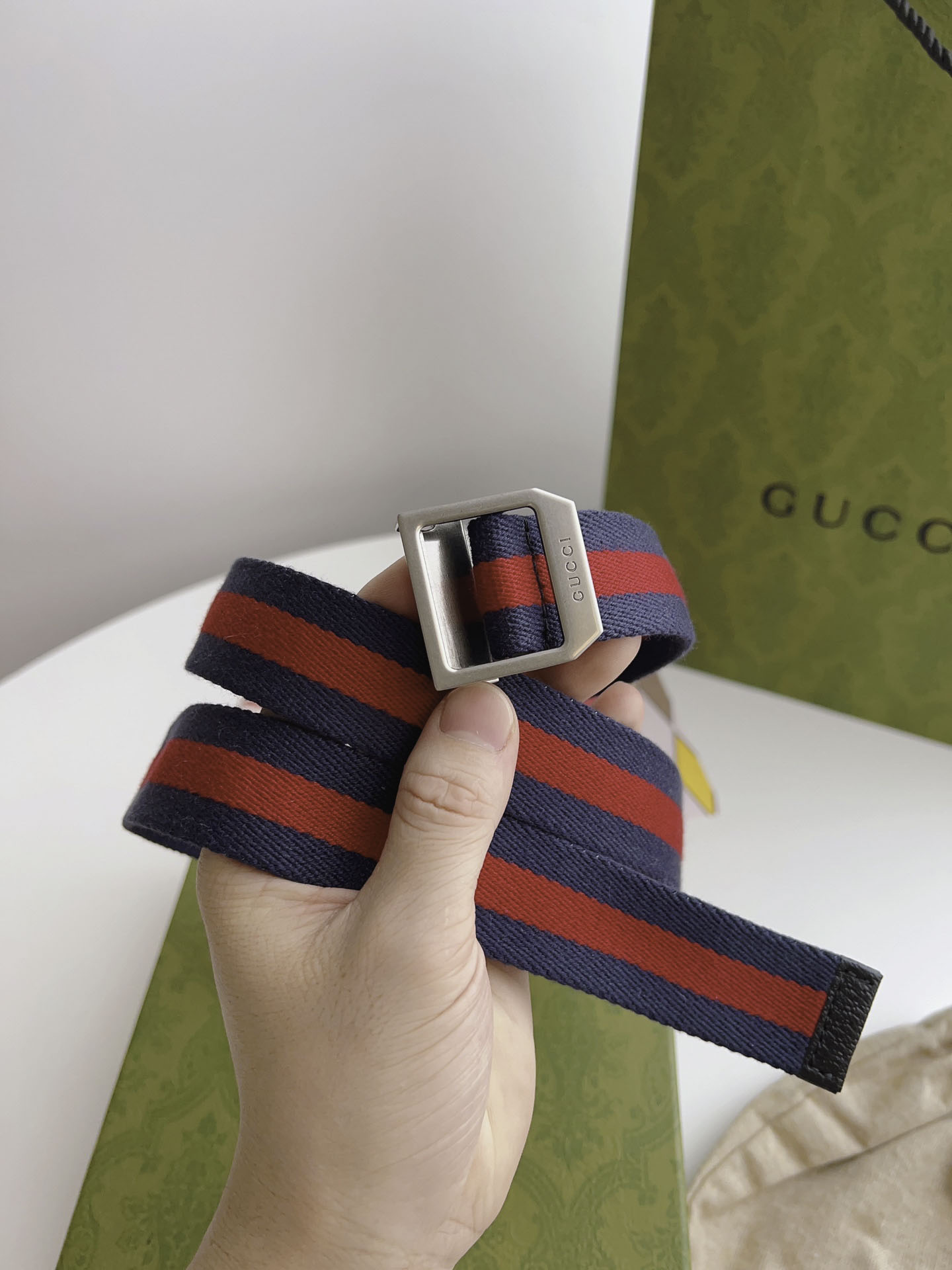 Thắt Lưng Gucci Nữ Italy Bản Nhỏ Khóa Vuông