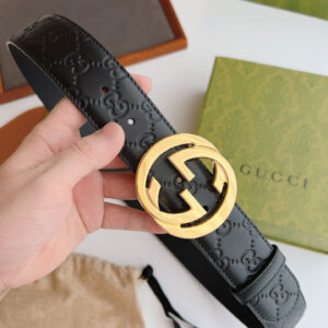 Thắt Lưng Nam Gucci GG Belt Gold