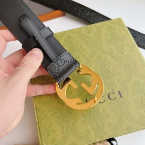 Thắt Lưng Nam Gucci GG Belt Gold