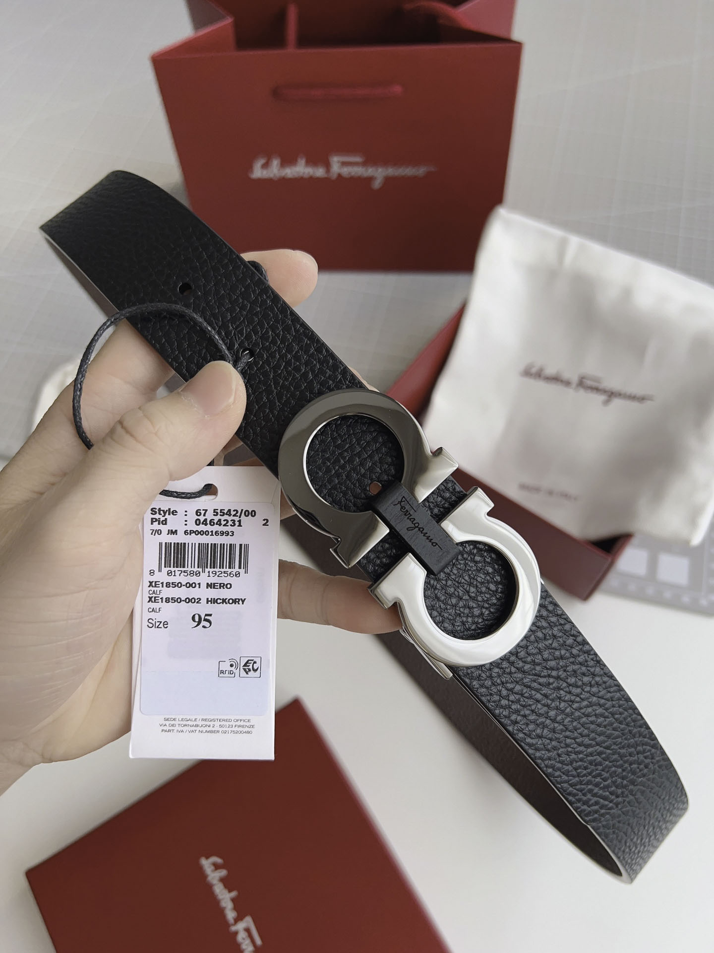 Thắt Lưng Salvatore Ferragamo Belt Dây Nhăn Khóa Cài