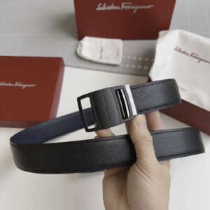 Thắt Lưng Salvatore Ferragamo Belt Dây Nhăn Khóa Cài Vuông