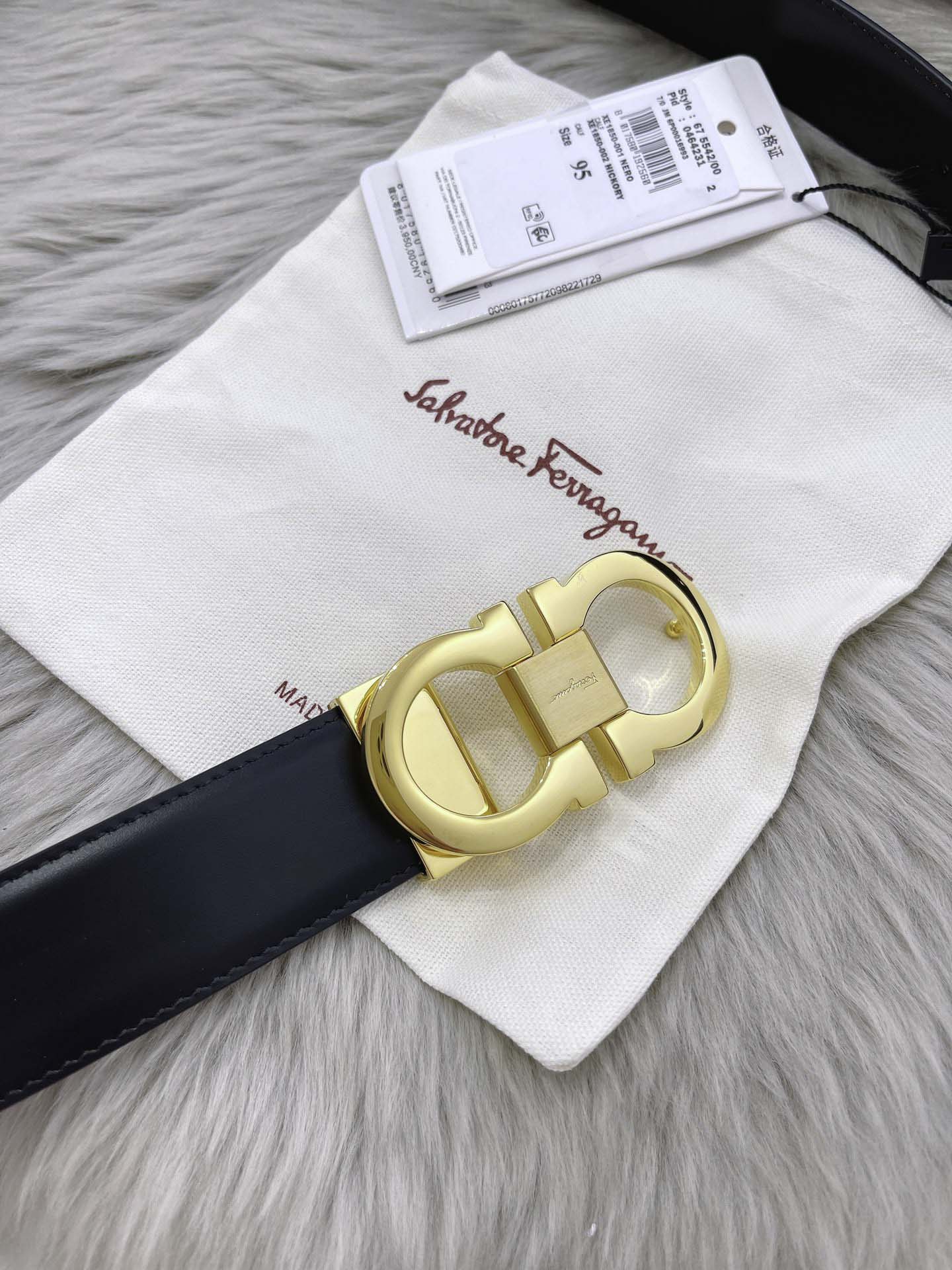 Thắt Lưng Salvatore Ferragamo Belt Dây Trơn 35mm Khóa Cài