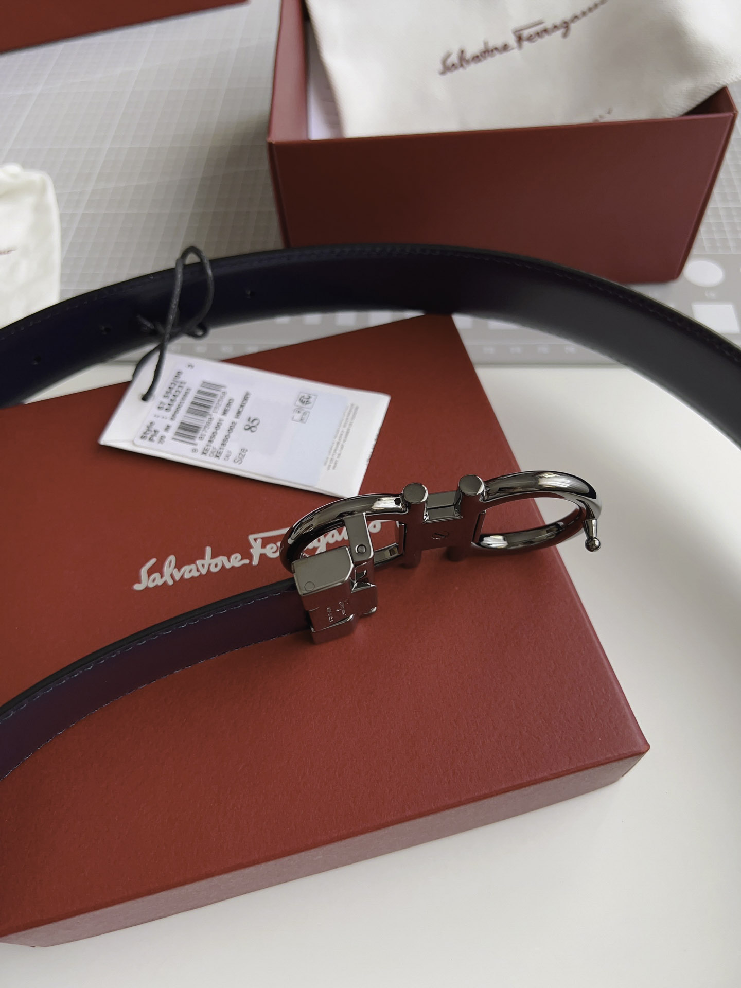 Thắt Lưng Salvatore Ferragamo Belt Dây Trơn Bóng Khóa Cài