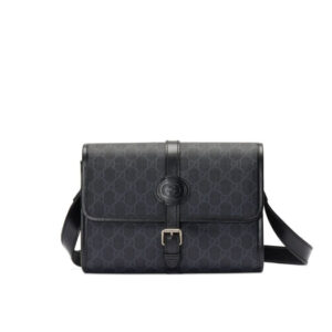 Túi Đeo Chéo Gucci Gg Canvas Messenger Bag Màu Xám