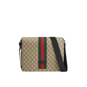 Túi Đeo Chéo Gucci Gg Supreme Messenger Tag Xanh Đỏ