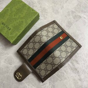 Ví Đựng Thẻ Gucci Ophidia Beige Brown Họa Tiết Monogram