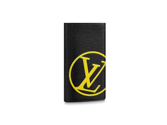 Ví Gập Louis Vuitton Brazza Wallet Da Epi Họa Tiết Logo Chữ Vàng