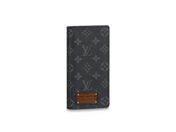 Ví Gập Louis Vuitton Brazza Wallet Monogram Eclipse Hoa Đen