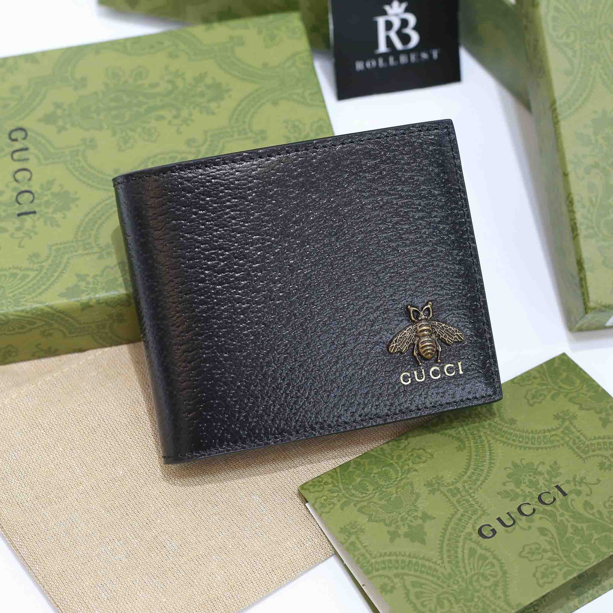 Ví Ngắn Gucci Con Ong Màu Đen