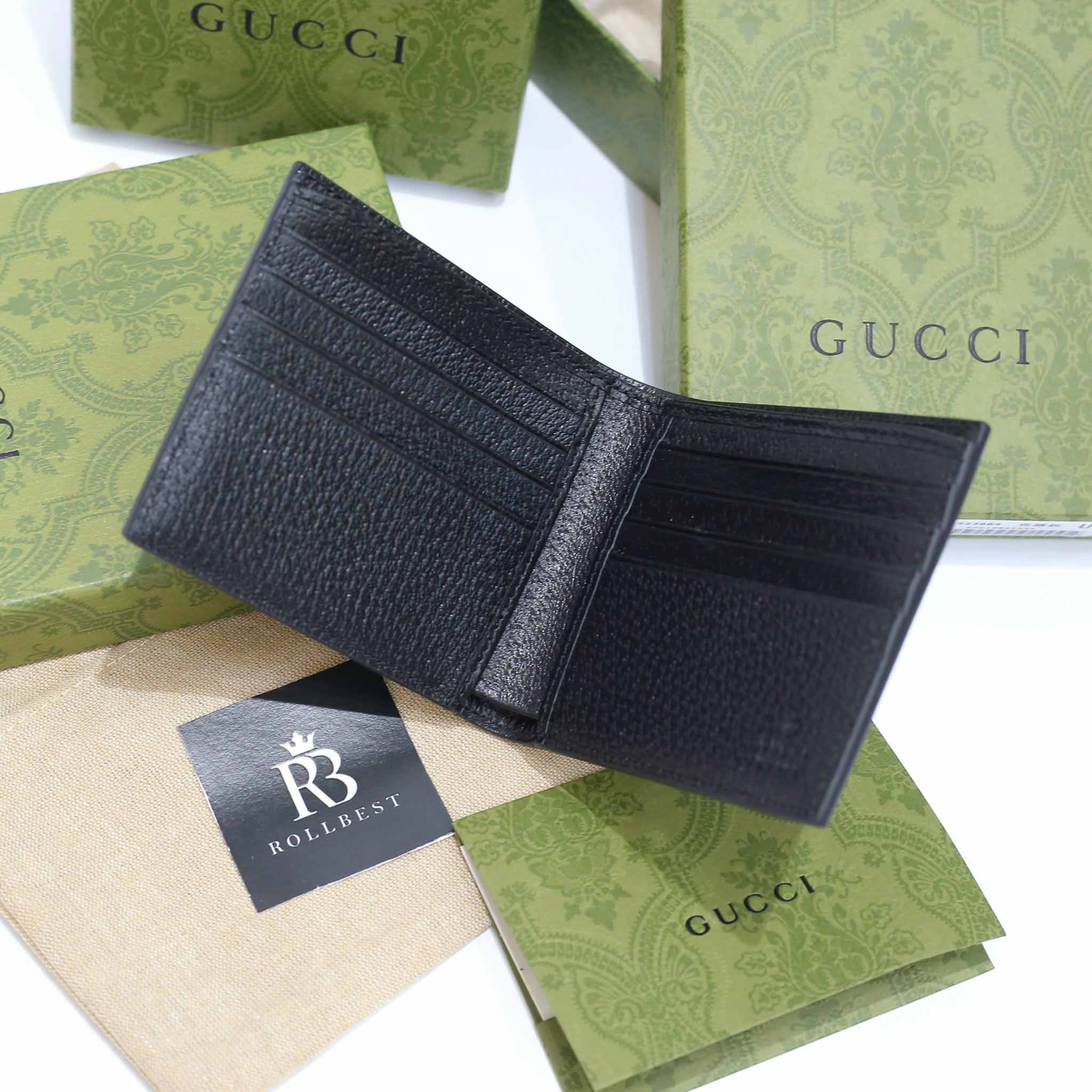 Ví Ngắn Gucci Con Ong Màu Đen